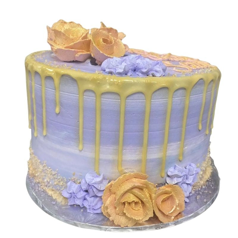 Drip Cake with Flowers
