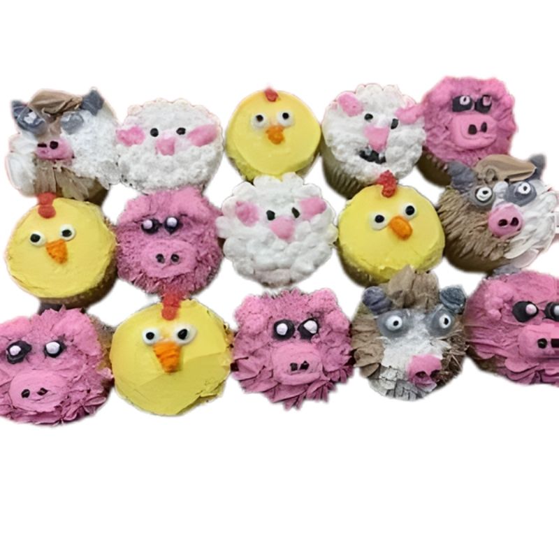 Barnyard Animal Cupcakes
